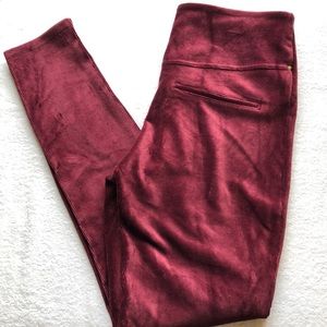 STITCH FIX Women’s Maroon Velvet Leggings | Lyssé